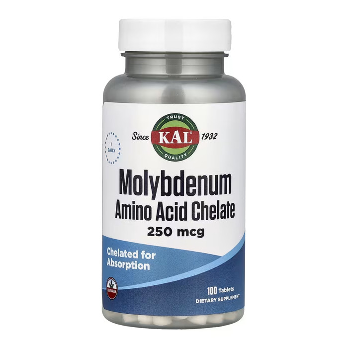 KAL Molybdenum Amino Acid Chelate 250 mcg - 100 tabs