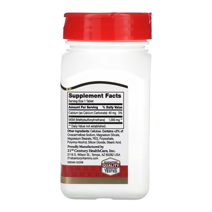 21st Century MSM 1000 mg - 90 tabs