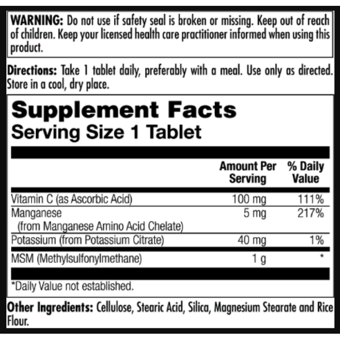 KAL MSM 1000mg - 80 tabs