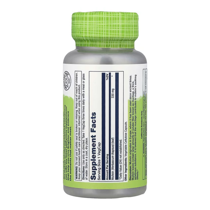 Solaray Mullein Leaf 330mg - 100 vcaps