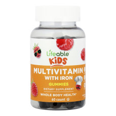 Lifeable Multivitamin with Iron Kids - 60 gummies