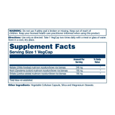 Solaray Mushroom Immune Complex 600mg - 100 vcaps