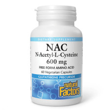 Natural Factors N-Acetyl-L-Cysteine Amino Acid 600mg - 60 vcaps