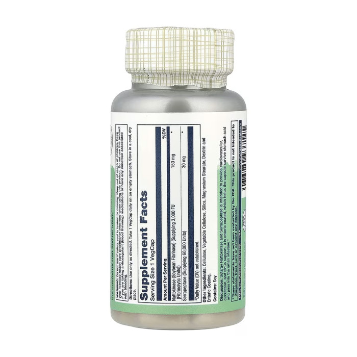 Solaray Nattokinase & Serrapeptase - 30 vcaps