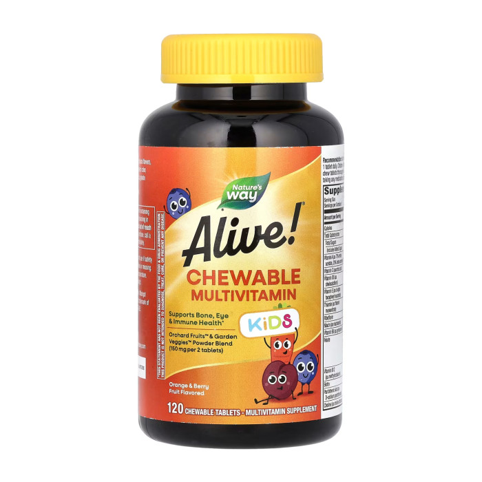 Nature's Way Alive! Children's Chewable Multivitamin - 120 tabs Orange and Berry
