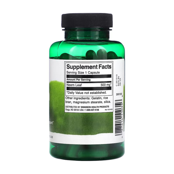 Swanson Neem Leaf 500 mg - 100 caps