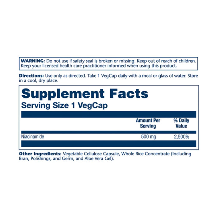Solaray Niacinamide 500mg - 100 vcaps