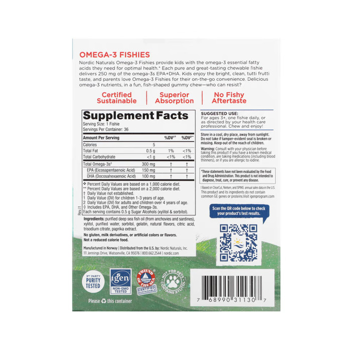 Nordic Naturals Nordic Omega-3 - 36 Fishies