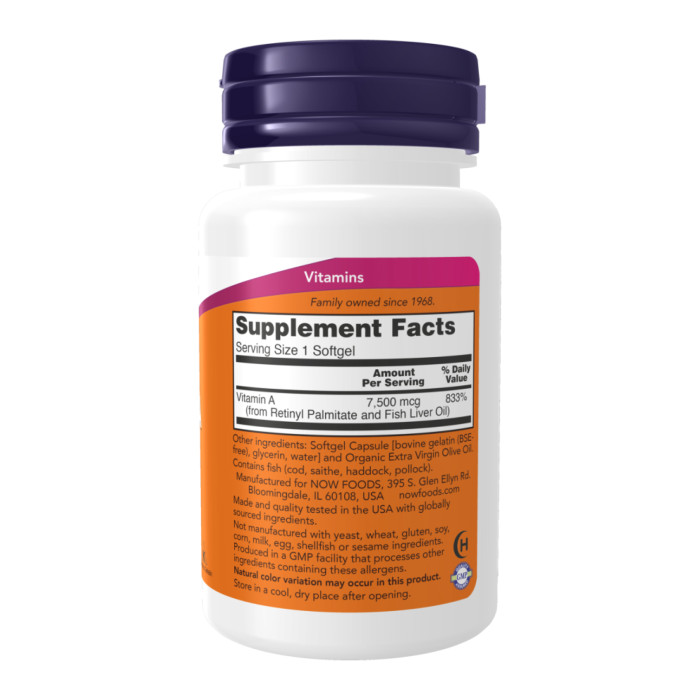 Now Foods A 25,000 IU - 100 sgels