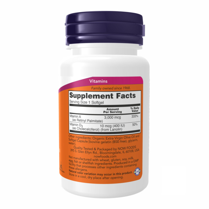 Now Foods A & D 10000/400 - 100 sgels
