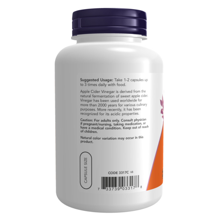 Now Foods Apple Cider Vinegar 450 mg - 180 vcaps