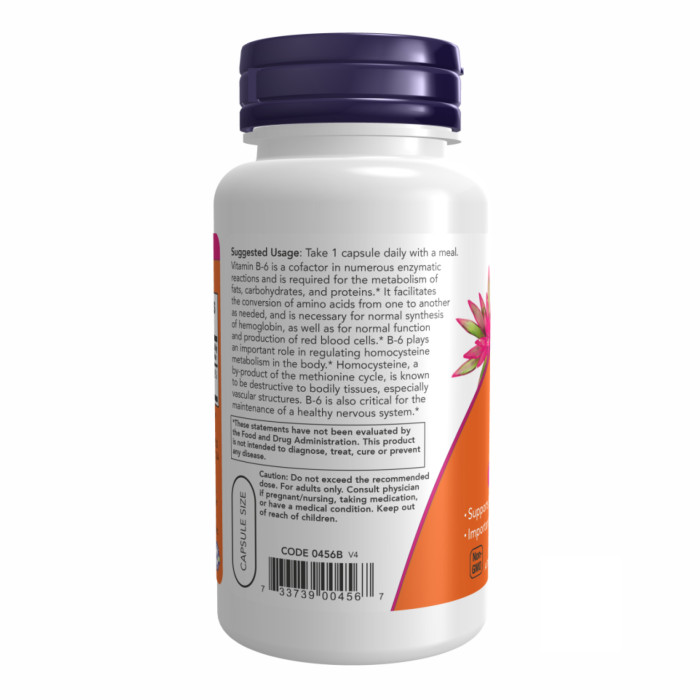 Now Foods B-6 100mg - 100 caps