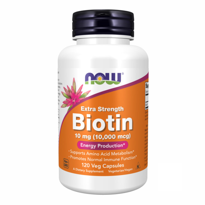 Now Foods BIOTIN 10mg (10,000mcg) - 120 vcaps