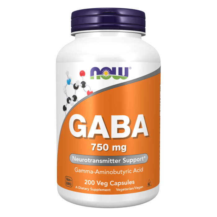 Now Foods GABA 750 mg - 200 vcaps