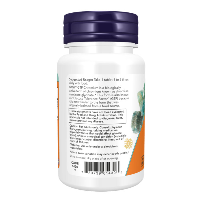 Now Foods GTF Chromium 200mcg - 100 tabs