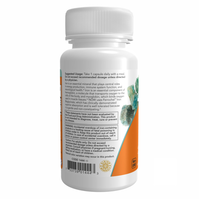 Now Foods Iron 36mg Ferrochel - 90 vcaps