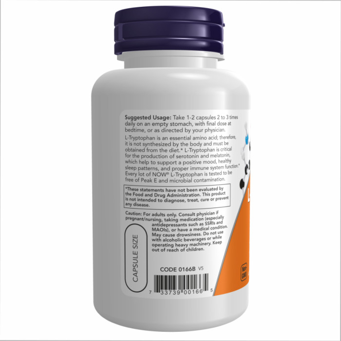 Now Foods L-Tryptophan 500mg - 120 vcaps