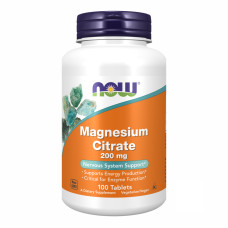 Now Foods Magnesium Citrate 200mg - 100 tabs