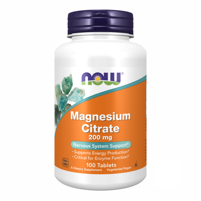 Now Foods Magnesium Citrate 200mg - 100 tabs