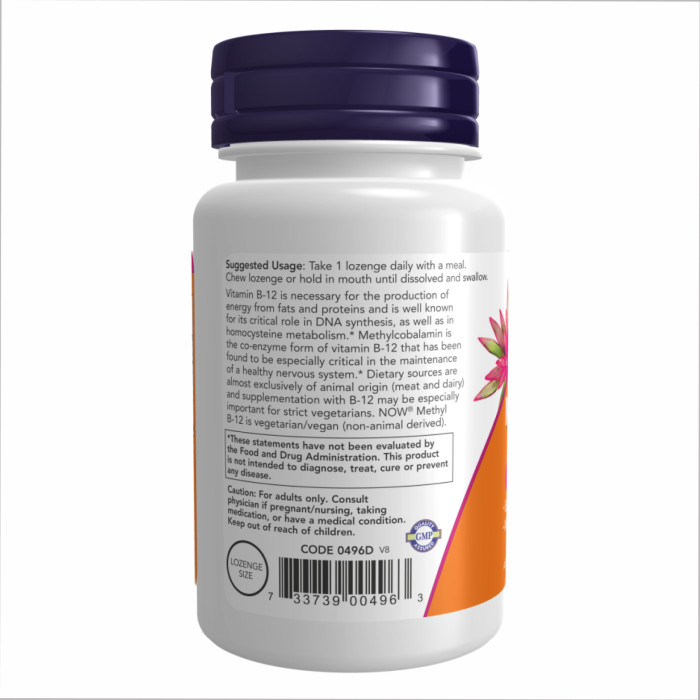 Now Foods Methyl B-12 5000mcg - 60 lozenges