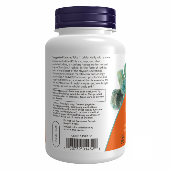 Now Foods Potassium plus Iodine - 180 tabs
