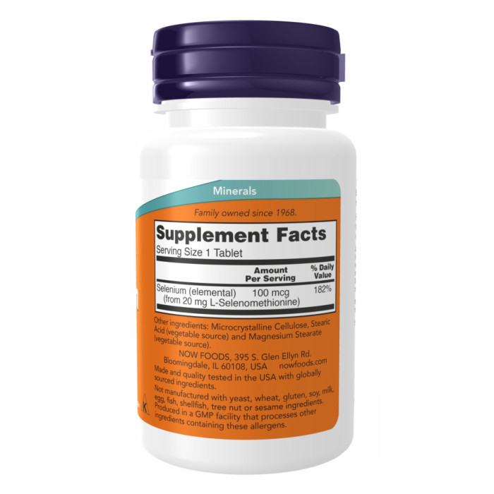 Now Foods Selenium 100 mcg - 100 tabs