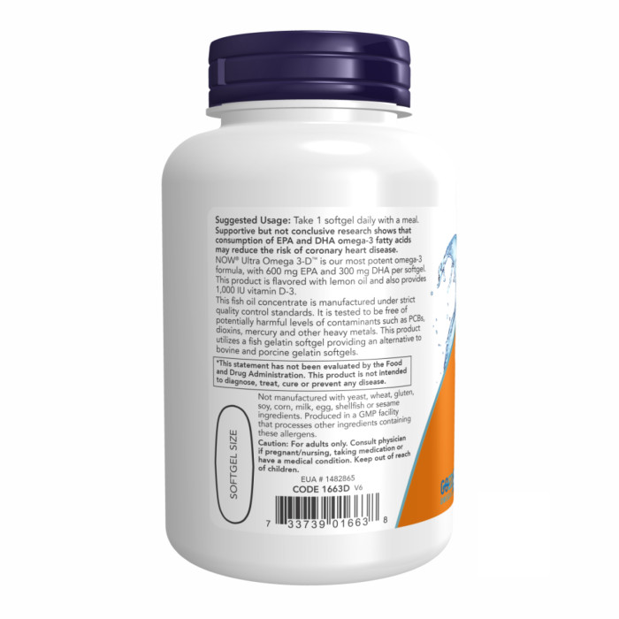Now Foods Ultra Omega 3-D™ Fish Oil - 180 Fish Softgels