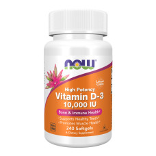 Now Foods VIT D-3 10,000 IU - 240 sgels