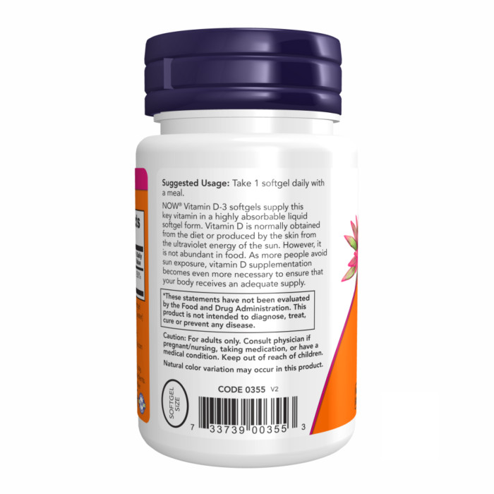 Now Foods VIT D-3 2000 IU - 120 sgels