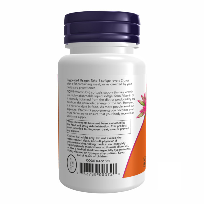 Now Foods VIT D-3 5000 IU - 120 sgels