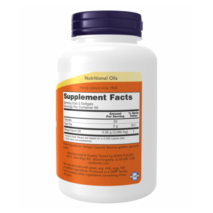 Now Foods Wheat Germ Oil 1130mg - 100 sgels
