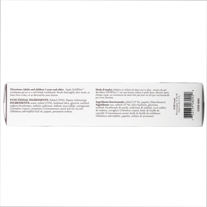 Now Foods Xyliwhite Cinnafresh Toothpaste - 6.4 oz
