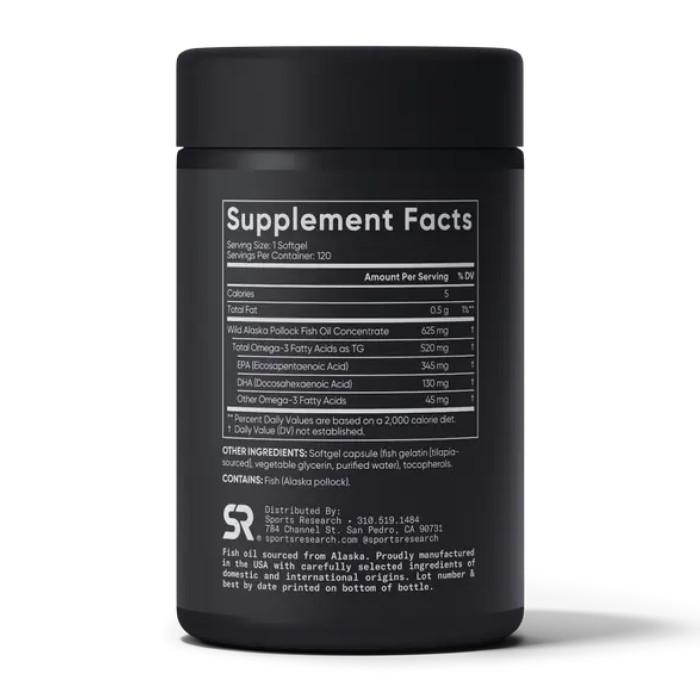 Sport Research Omega-3 Fish Oil Alaska 625mg - 120 mini softgels