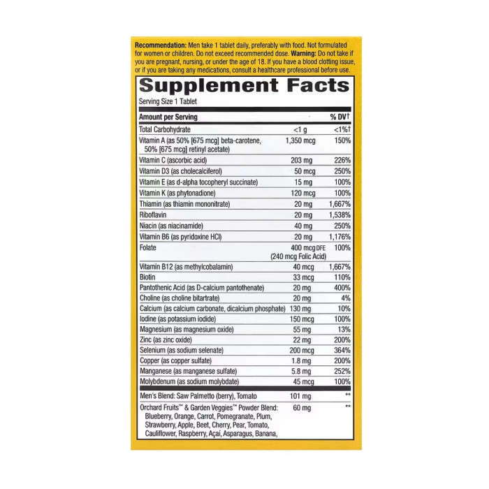 Nature's Way Once Daily Men's Ultra Multivitamin - 60 tabs