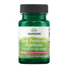 Swanson Oral Probiotic Formula 3 billion Cfu - 30 tabs Natural Strawberry
