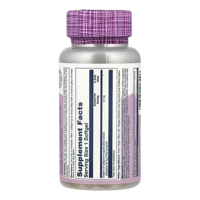Solaray Oregano Oil 70% Carvacrol - 60 softgels