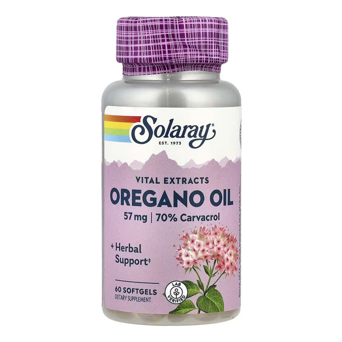 Solaray Oregano Oil 70% Carvacrol - 60 softgels