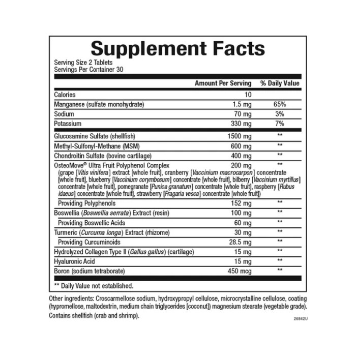 Natural Factors OsteoMove® Extra Strength Joint Care - 120 tabs