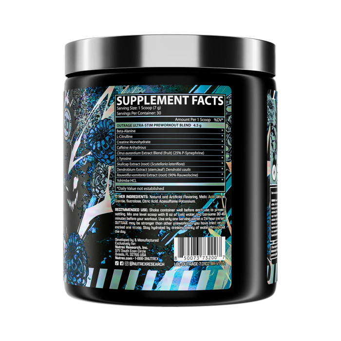 Nutrex Outrage - 30 serv Blue Raspberry