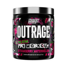 Nutrex Outrage High‑Stim Pre‑Workout - 30 servings Strawberry Watermelon