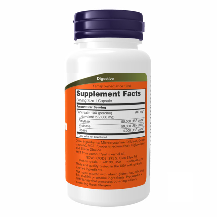 Now Foods Pancreatin 2000 - 100 caps (До 03.27)