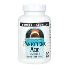 Source Naturals Pantothenic Acid 100 mg - 250 tabs