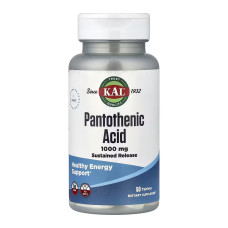 KAL Pantothenic Acid Sustained Release 1000mg - 50 tabs