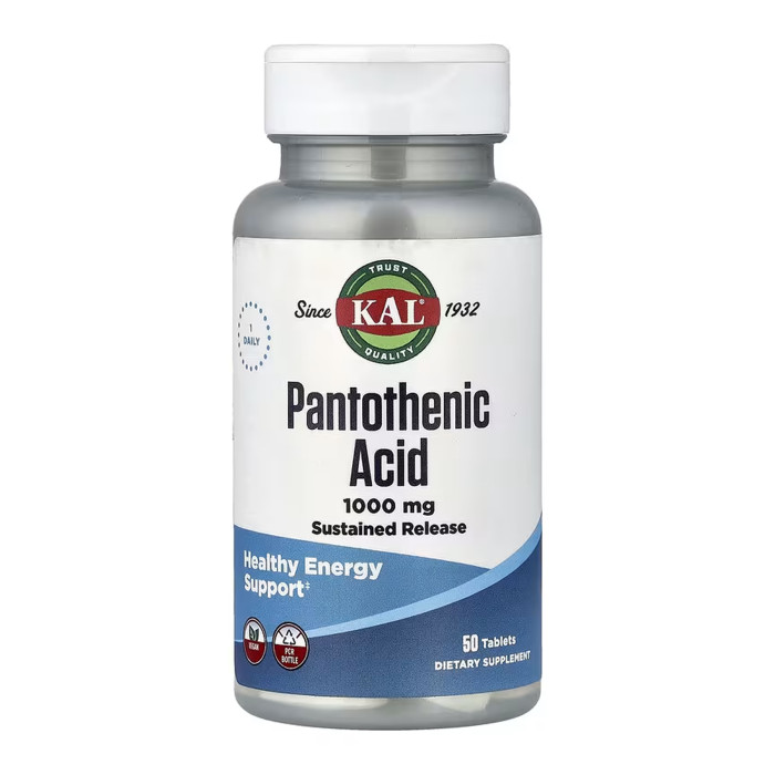 KAL Pantothenic Acid Sustained Release 1000mg - 50 tabs