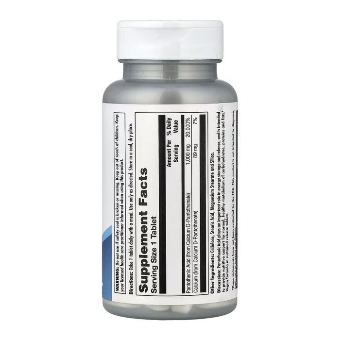 KAL Pantothenic Acid Sustained Release 1000mg - 50 tabs