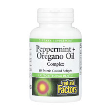 Natural Factors Peppermint+Oregano Oil Complex - 60 softgels