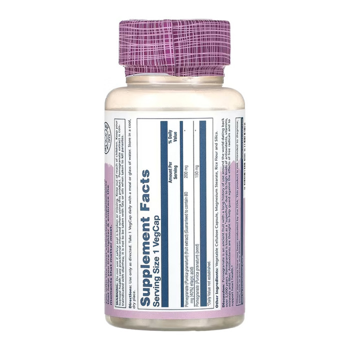 Solaray Pomegranate 200mg - 60 vcaps