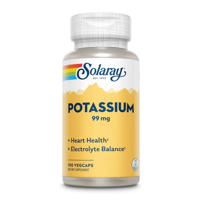 Solaray Potassium 99mg - 100 vcaps