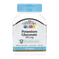 21st Century Potassium Gluconate 595 mg - 110 tabs