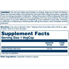 Solaray Psyllium Husk 525mg - 100 vcaps